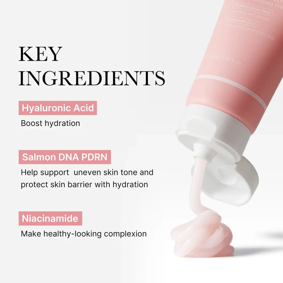 PDRN Pink Hyaluronic Moisturizing Cream 50ml - Imagen 4