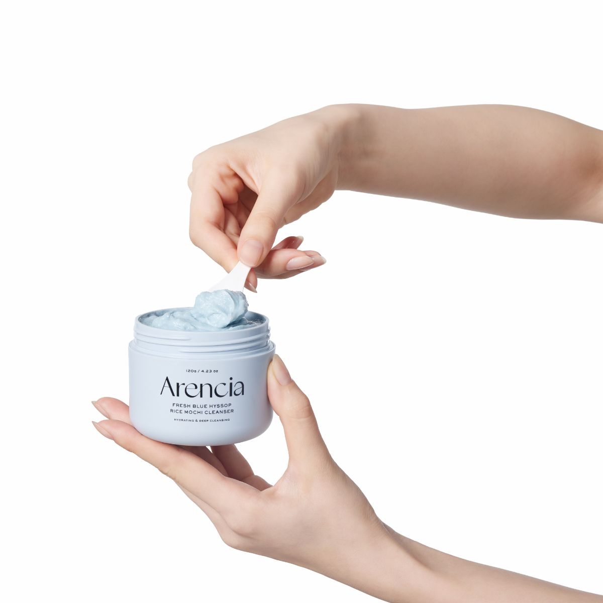 Arencia – Fresh Blue Hyssop Rice Mochi Cleanser - Imagen 4