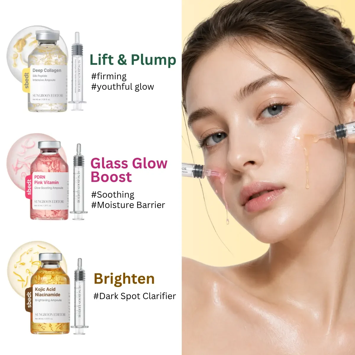 Sungboon Editor Kojic Acid Niacinamide Brightening Ampoule 40ml - Imagen 3