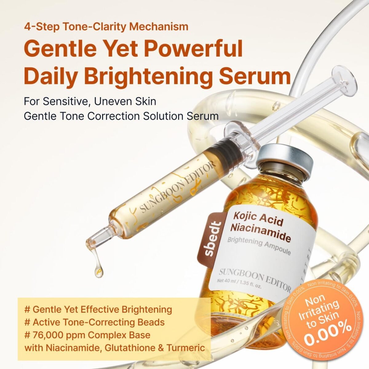 Sungboon Editor Kojic Acid Niacinamide Brightening Ampoule 40ml - Imagen 2