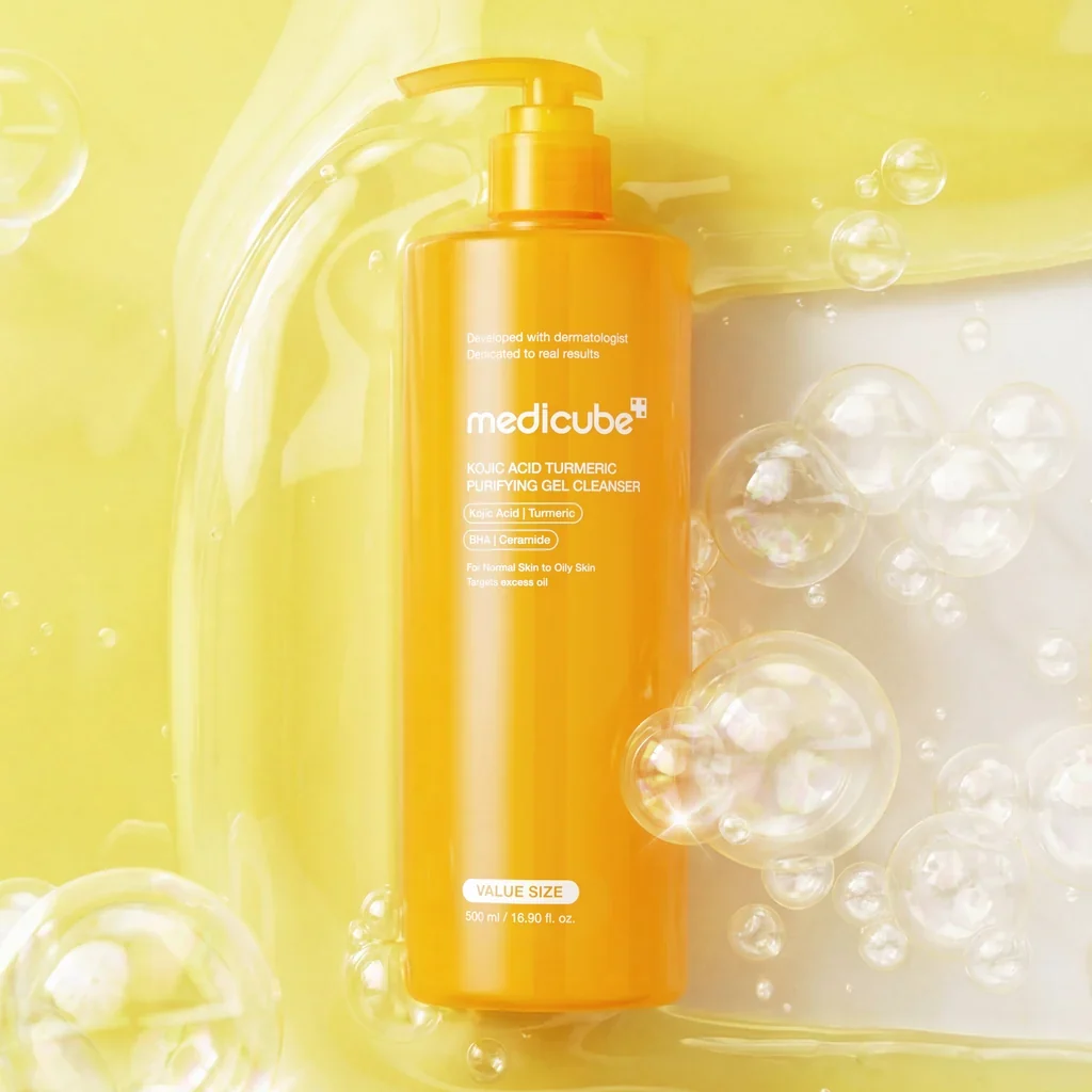 Medicube Kojic Acid Turmeric Gel to Foam Cleanser 500ml - Imagen 4