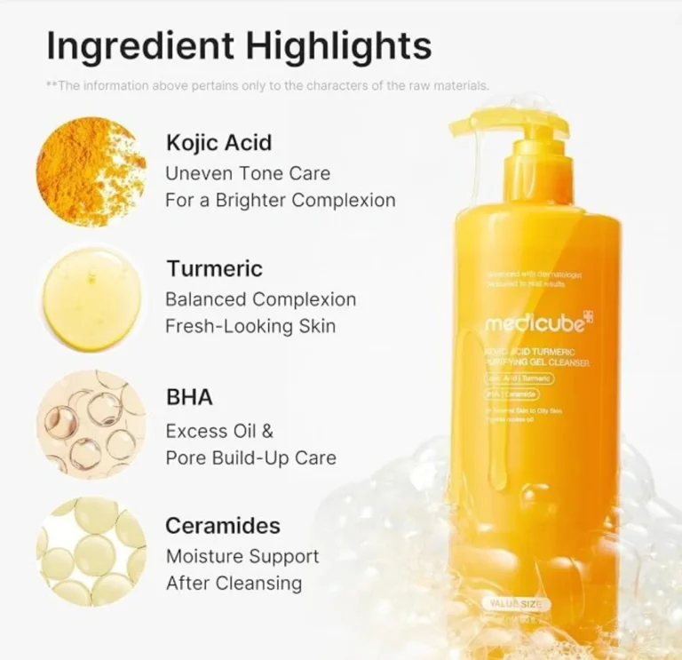 Medicube Kojic Acid Turmeric Gel to Foam Cleanser 500ml